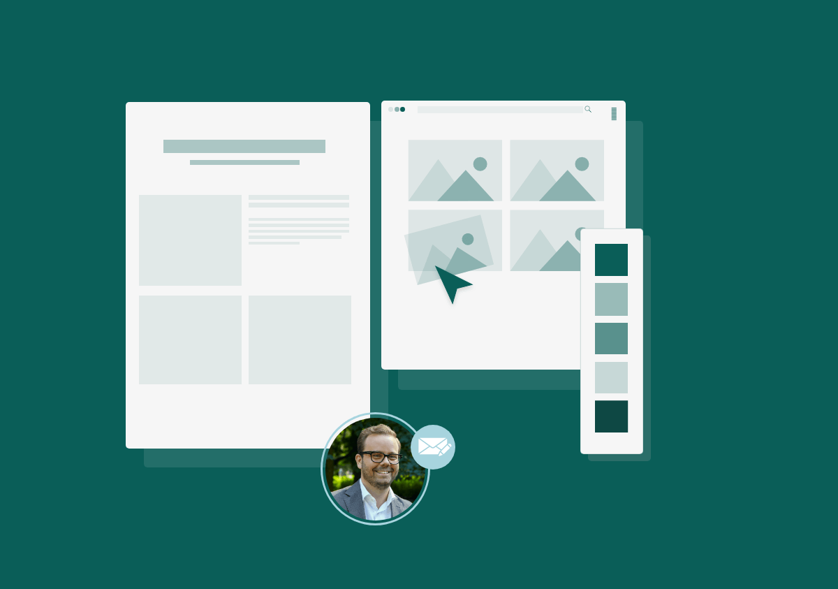 Illustration af e-mail-editor