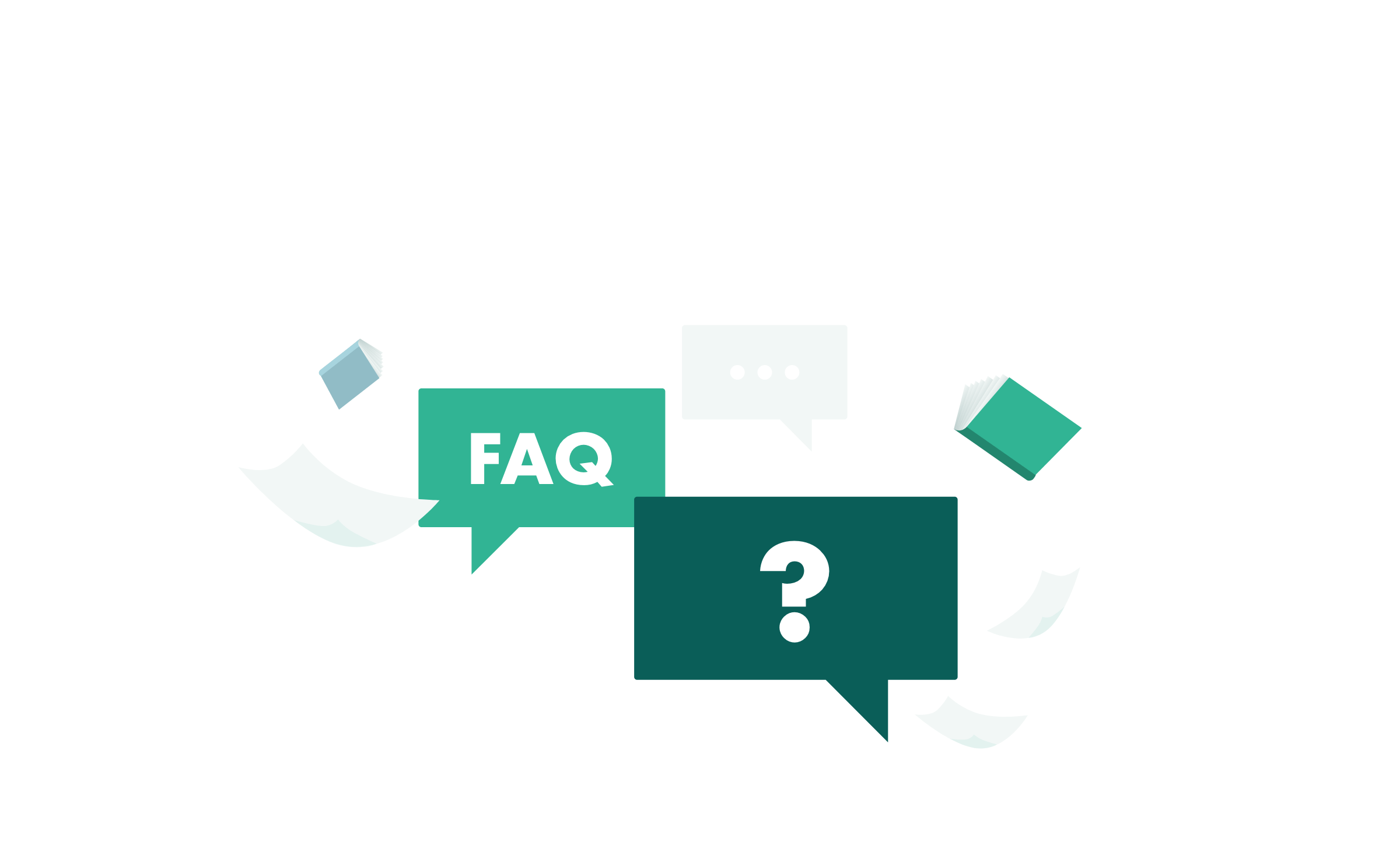 Illustration af FAQ-bibliotek
