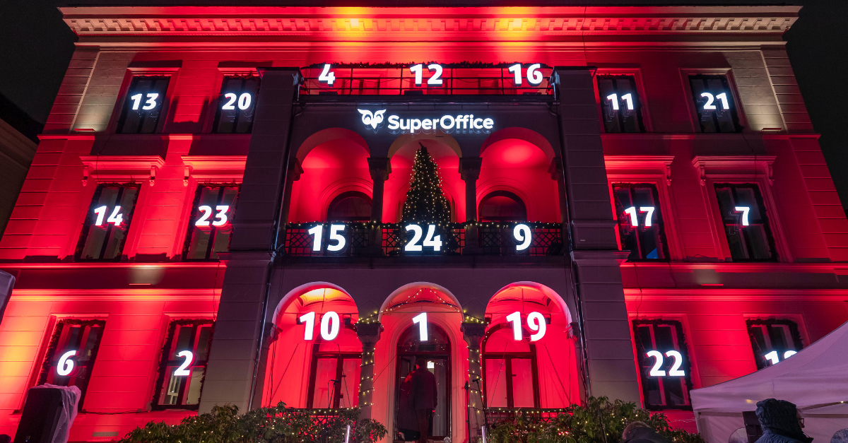 SuperOffice christmas calendar house Oslo